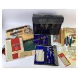 Architectural Drawing Tools, Templates, Leather Ca