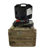 Senco SLS Stapler, Wooden Crate With Cables