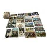 Postcards with Scenic, Architectural Designs