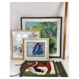 Wall Art; Woman With Blue Blanket, Trisha Shaw Can