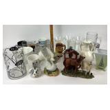 Glassware; Mugs, Martini Glasses, Vases & Swan Fig