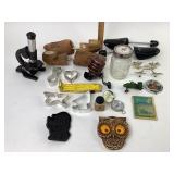 Owl Face, Ted Williams Fishing Reel, Ball Jar, All