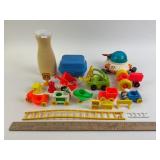 Older Collectible Fisher Price vehicles and toy