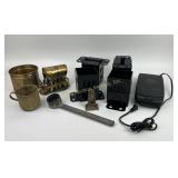 Post Anchor Bases, Kinyo VHS Rewinder, Brass Items