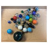 Glass Marbles; Shooters & Players, Slight Fluoresc
