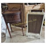 Wood Side Table, Hanging File Holder