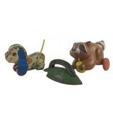 Fisher Price Toys Puppy, Raccoon, Iron