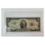 1953 Red Seal Two Dollar United States Note