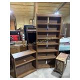 2 shelves, end table