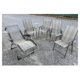 Folding lawn chairs, 5 total