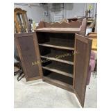 wood cabinet with doors, shelves