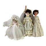 Porcelain Dolls in Wedding Dresses