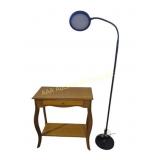 Wood Country Style Side Table With Curved Legs,