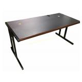 Wood and metal office table 62x31x30
