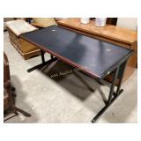 Wood and metal office table 62x31x30