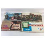 Monopoly, Clue, Hangman, Backgammon Board Games