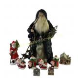 Christmas Santa Figurines with Lights, Holiday Hou