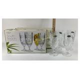 South Beach Crystal Iced Beverage Glasses, Set of