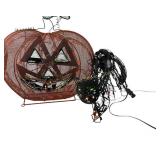 Metal Mesh Pumpkin Halloween Light Decor