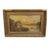 Antique Oil Landscape Painting