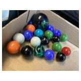 Glass Marbles; Shooters, One Boulder