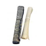 Blue area rug, carpet remnant