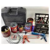 Craftsman Tool Case, Caulk Gun, Fasteners, Nails,
