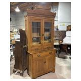 Oak Stepback cupboard 40x18x91Wainscoting