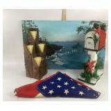 Patriotic Flag, Candle Holder, Mailbox , Landscape