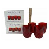 Marquis By Waterford Red Tumblers-Set of Eight