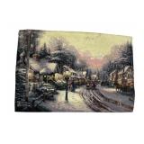Thomas Kinkade Winter Scene Tapestry