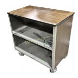 wheeled cart with shelf