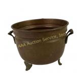 Copper Cauldron with Brass Handles