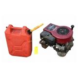 Craftsman motor, gas can