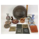 Stone & Mexican Clay Coasters, Israeli Satin Pitch