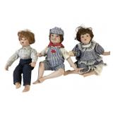 Porcelain Dolls in Various Outfits