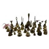 Brass bells: I love you, flower, candle stick