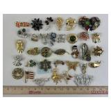 Costume Jewelry Pins: Precious Moments, Whale,