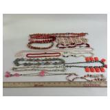 Costume Jewelry: Monet Pink beaded necklace, J.