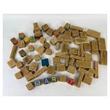 Wooden Alphabet And Building Blocks