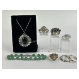 Sterling Silver .925 rose ring 3.31g TW s 7, hoop