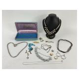 Costume Jewelry: Rosary stamped Italy, Blue