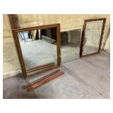 3 mirrors, 2 with wood frames