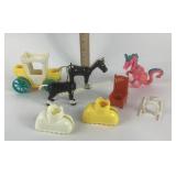 Fisher Price Castle Figurines, Accessories, 8 Piec