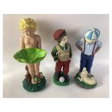 Figurines of Children with Animals, Painted