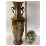 Elegant Expressions Metal Vase, Napco Ceramic Vase