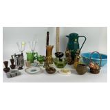 Fiesta Bowl, Gemco Pitcher, Carnival Glass Vase, C