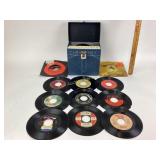 Case of 7-Inch Vinyl Records; Queen, Hall & Oates,