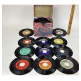 Case of 7 Inch Vinyl Records; Disney, Diana Ross,