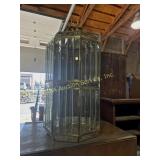 Large Beveled Glass & Brass Foyer Chandler (33